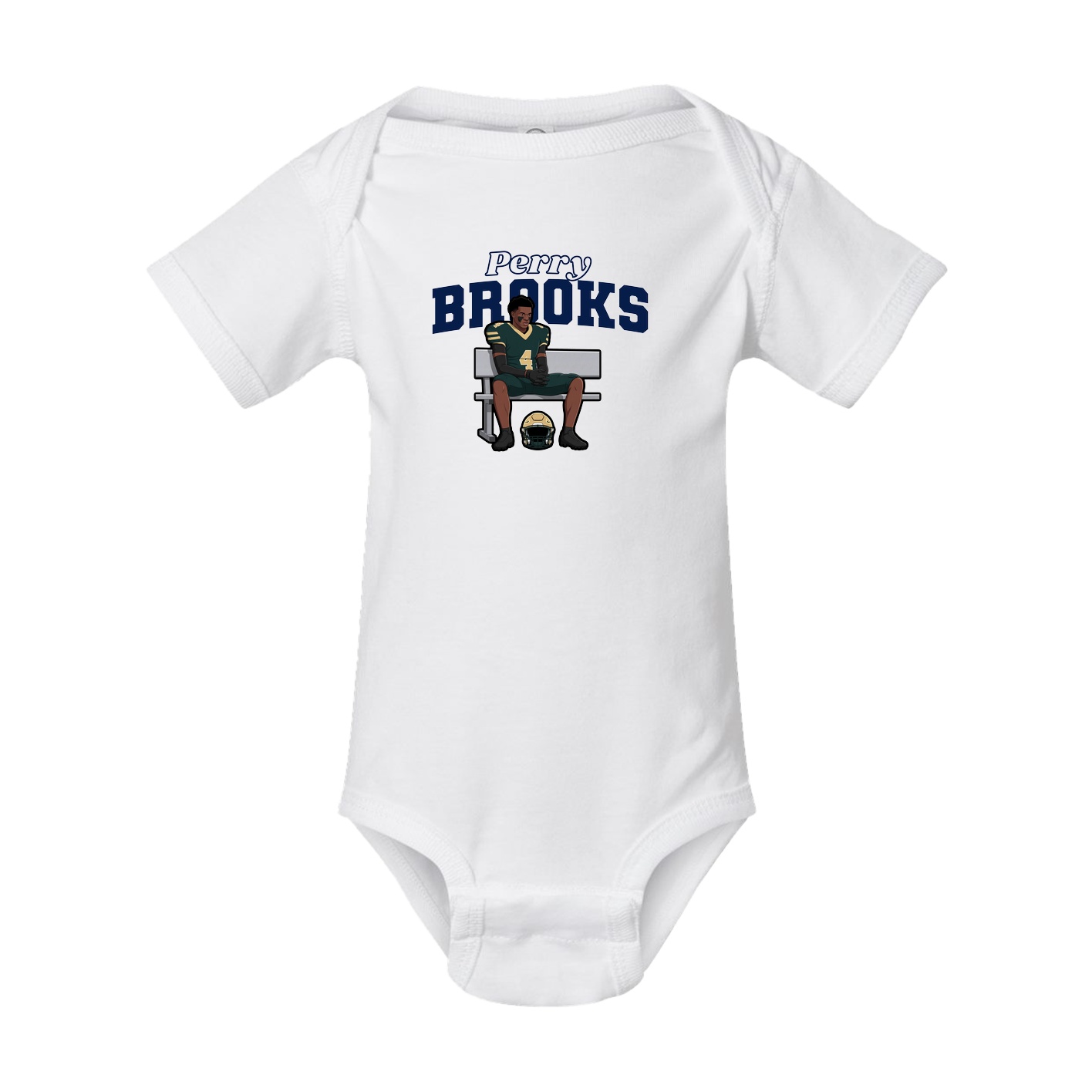 Baby Onesie — Name Arch in White