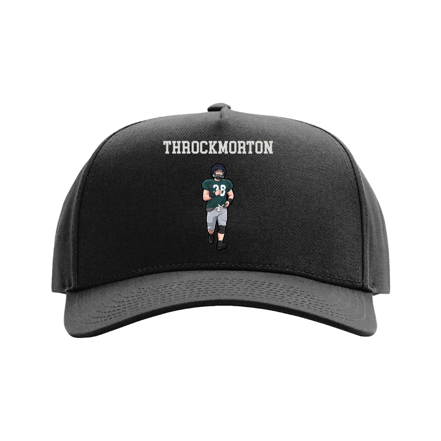 Full Fabric Five-Panel Champ Cap — Shirsey in Black