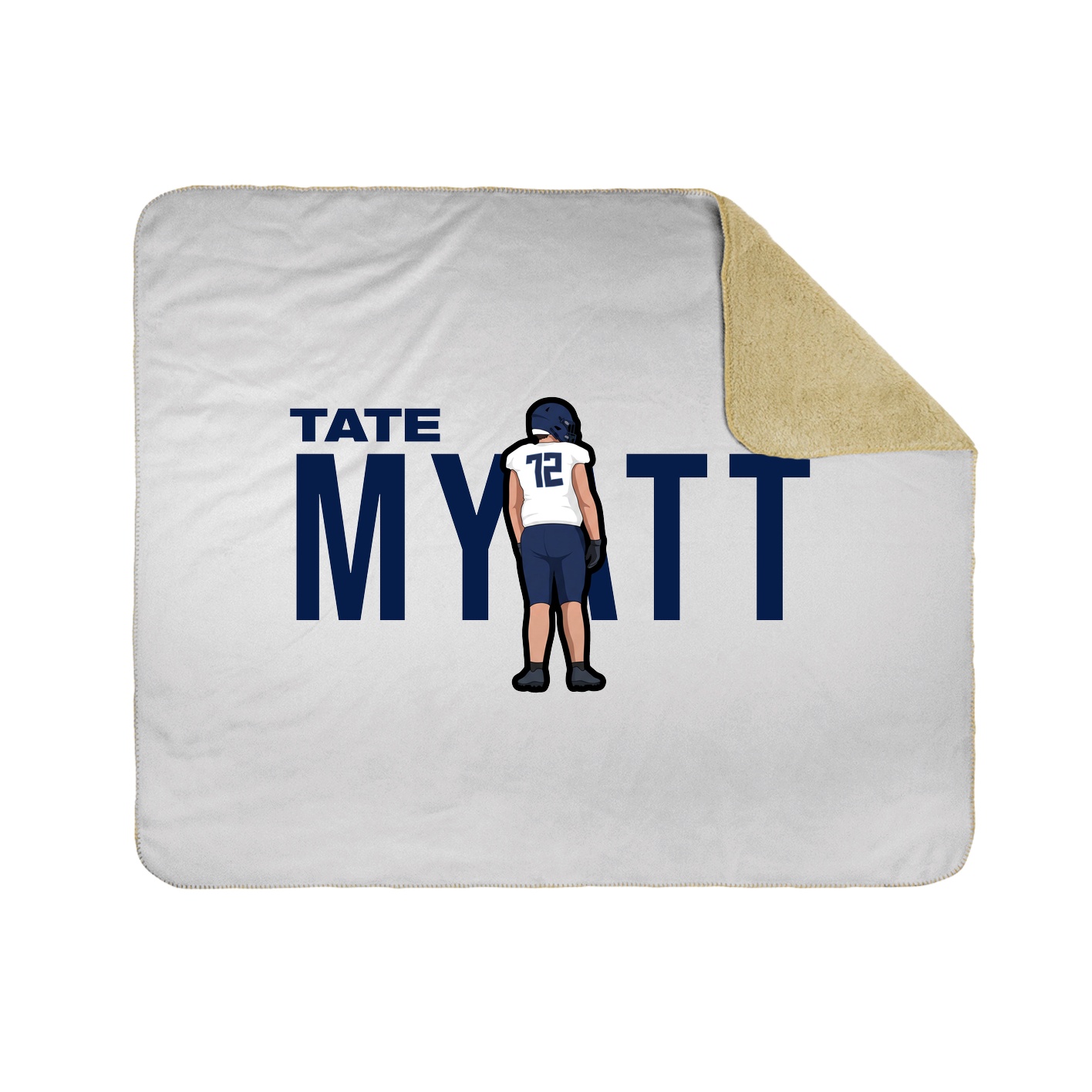 Throw Blanket — Player Name in White
