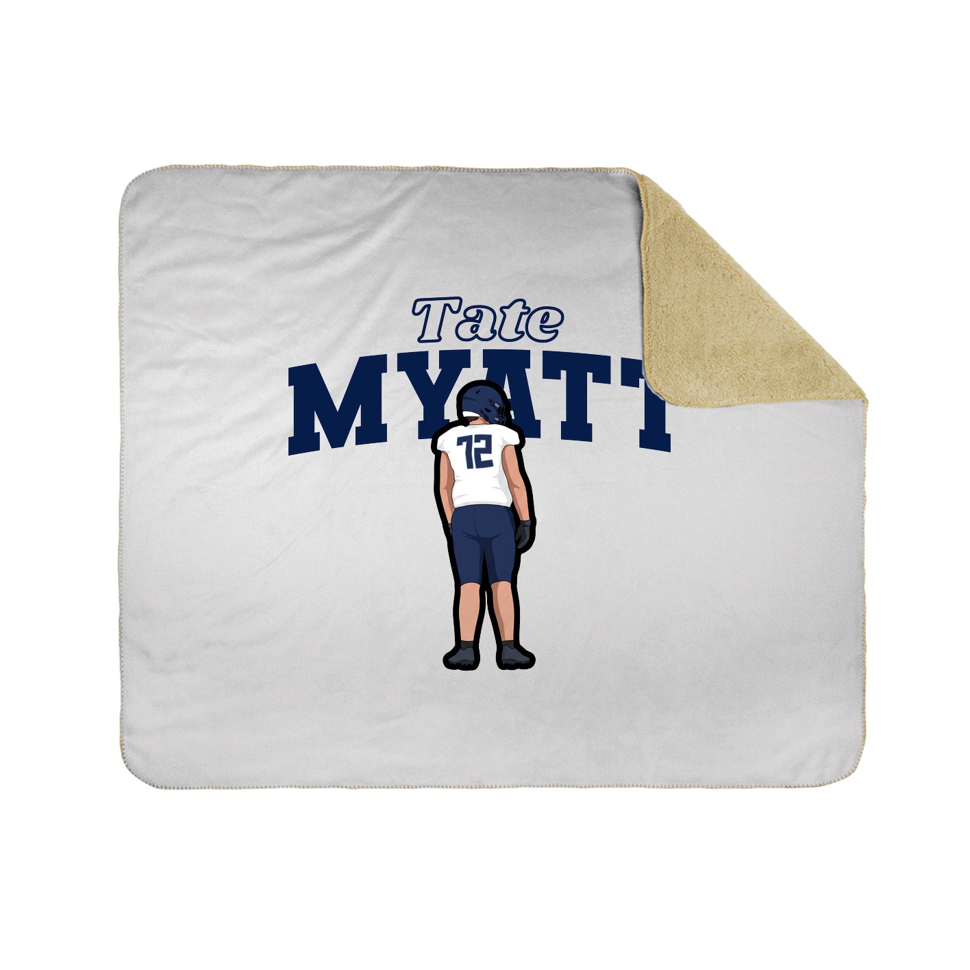 Throw Blanket — Name Arch in White