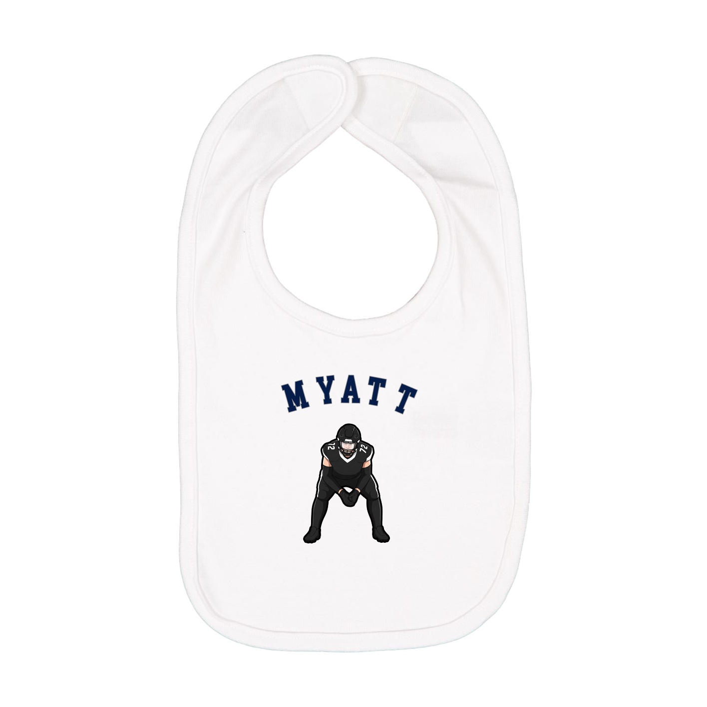 Infant Bib — Shirsey Arch in White