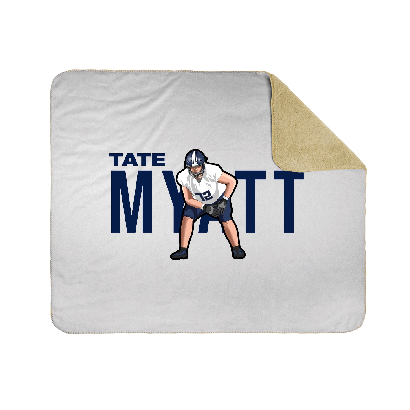 Throw Blanket — Player Name in White