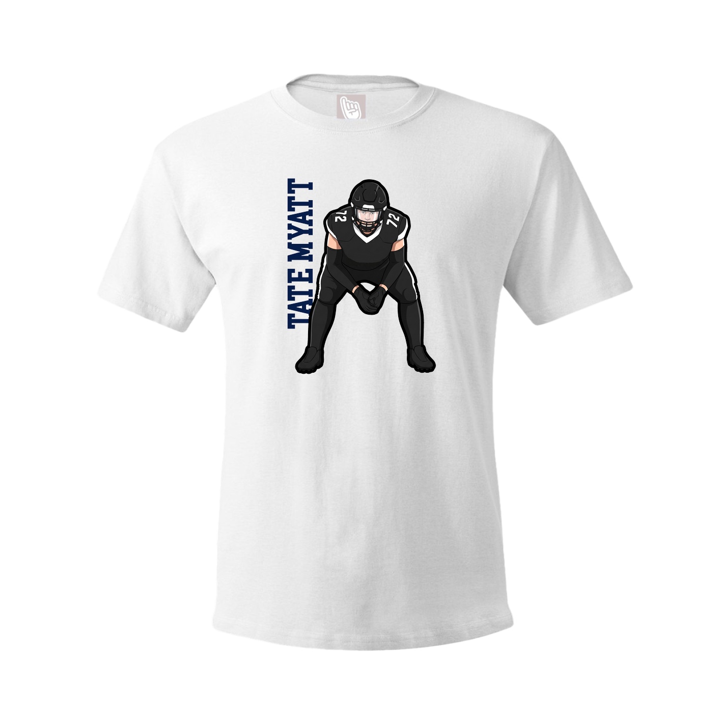 Tee — Name Vertical in White