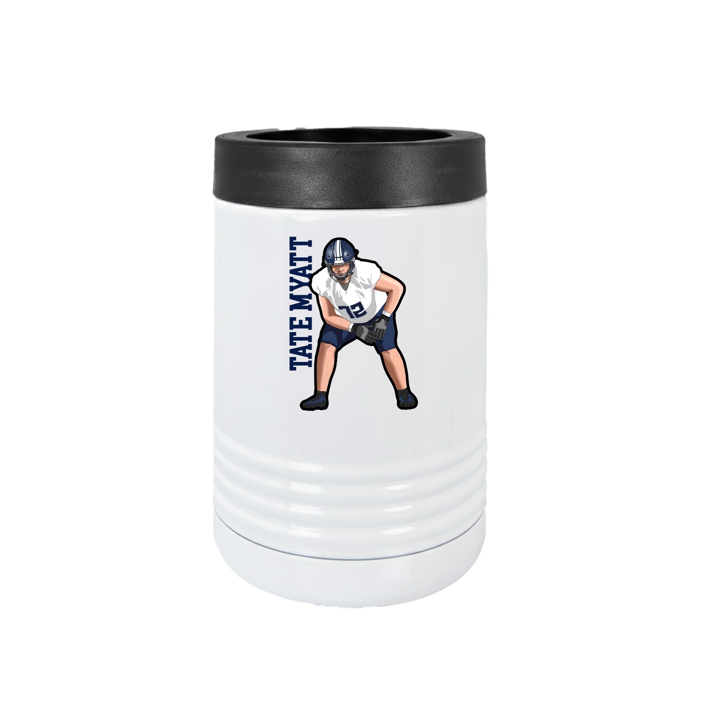 Beverage Holder — Name Vertical in White