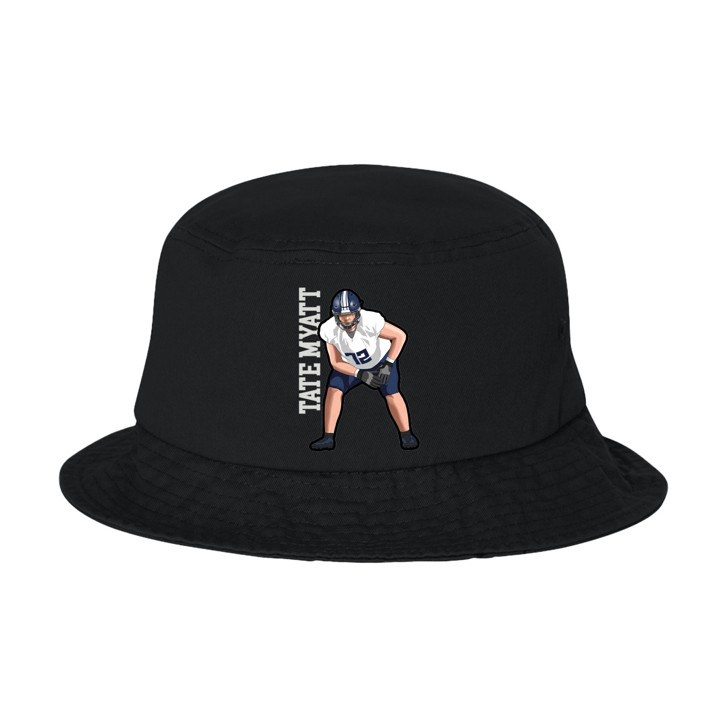 Bucket Cap — Name Vertical in Black