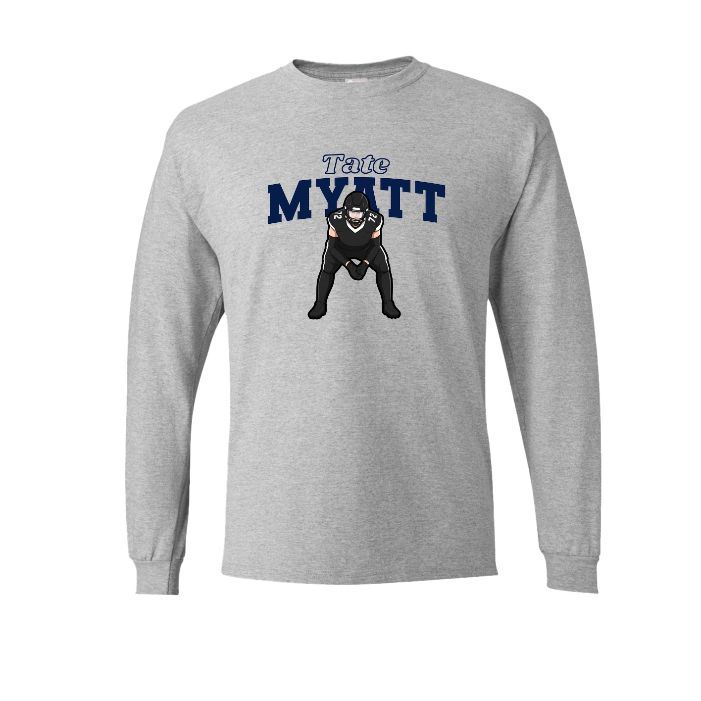 Long Sleeve Tee — Name Arch in Grey