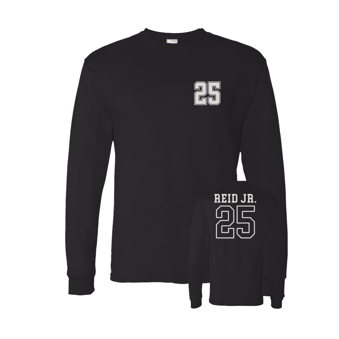 Long Sleeve Tee — Chest Back in Black
