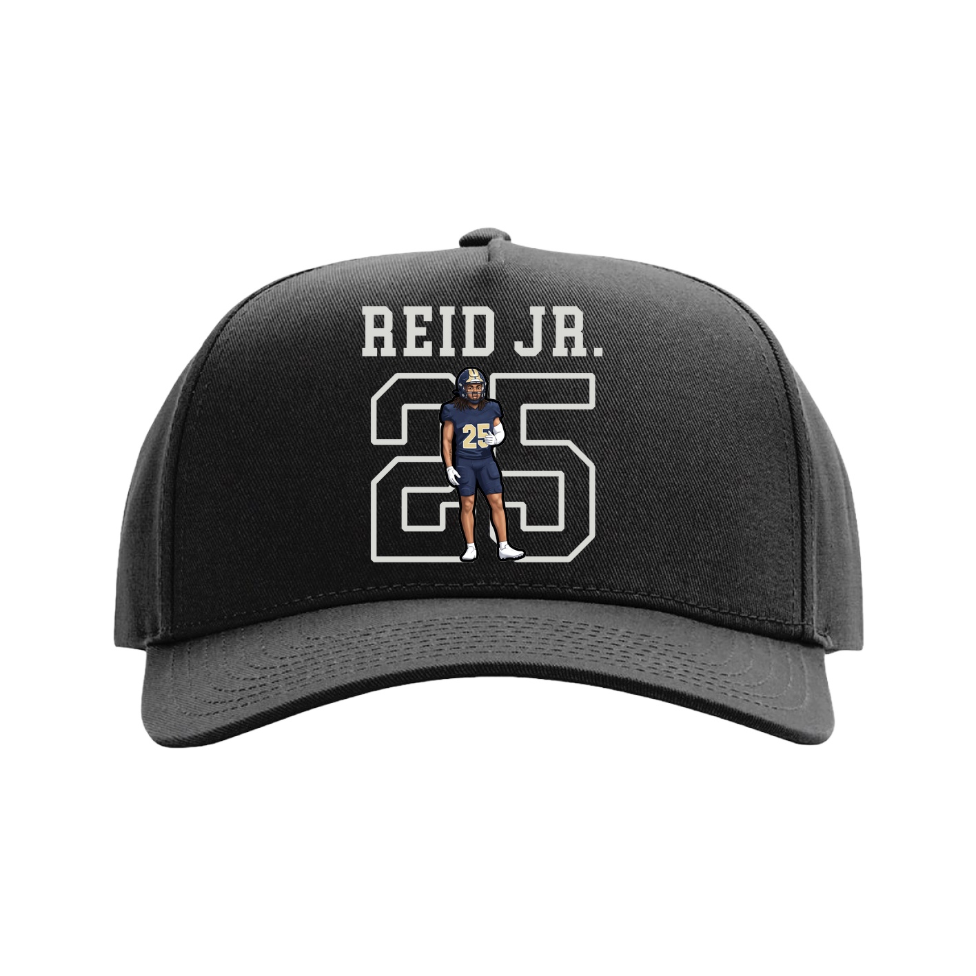 Full Fabric Five-Panel Champ Cap — Shirsey in Black