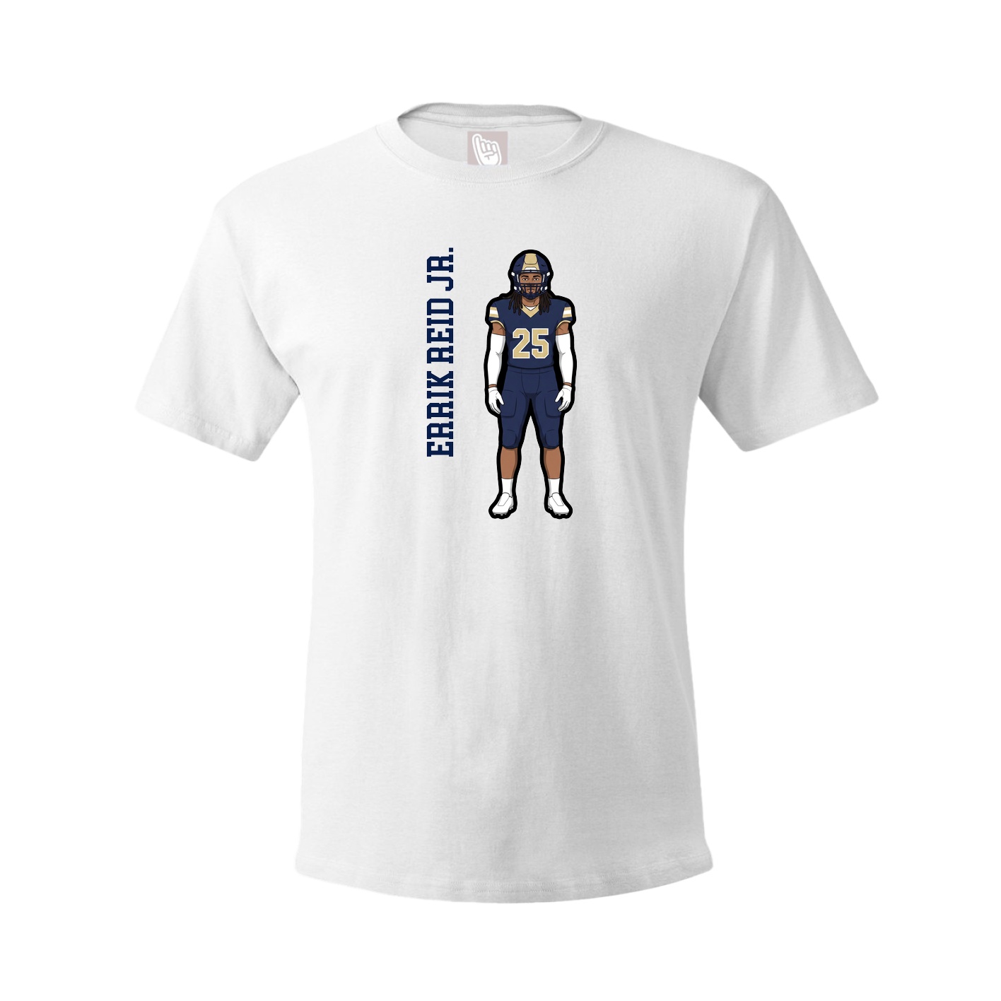 Tee — Name Vertical in White