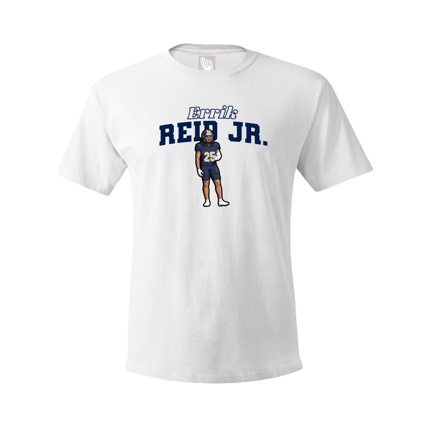 Youth Tee — Name Arch in White