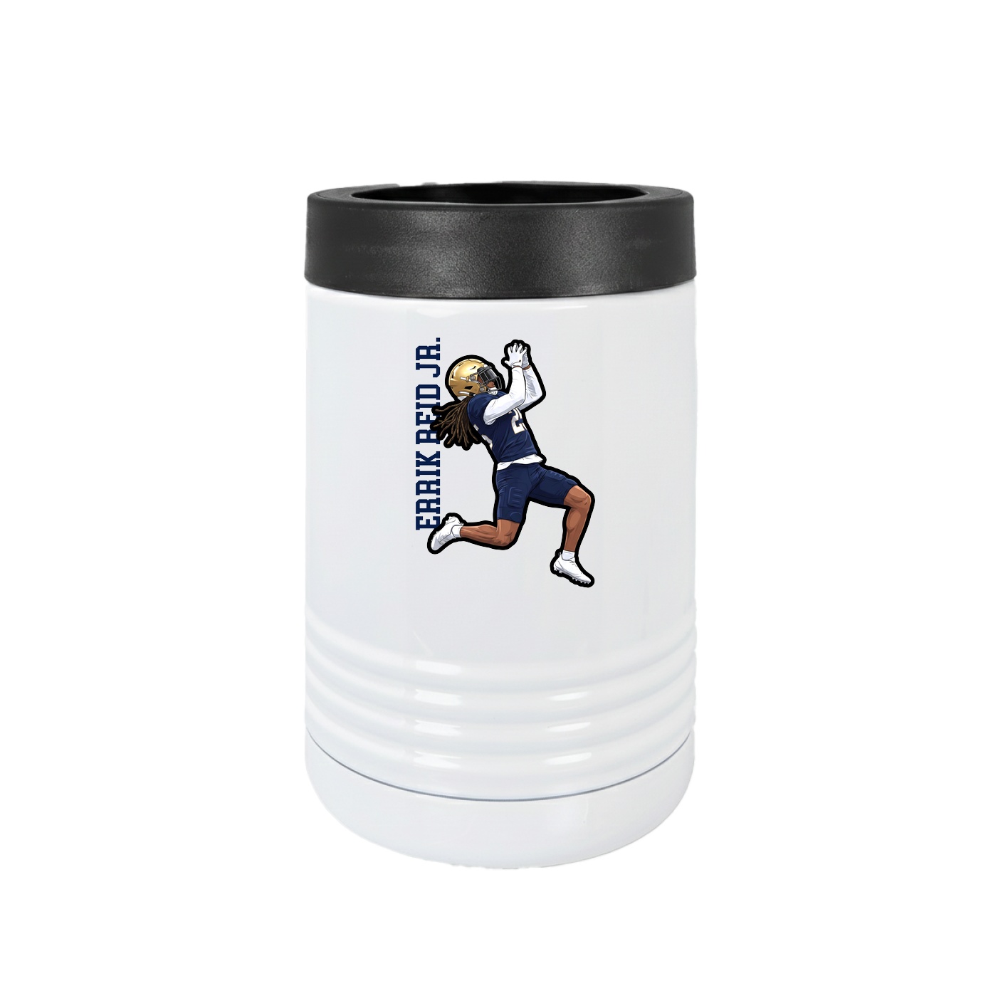 Beverage Holder — Name Vertical in White