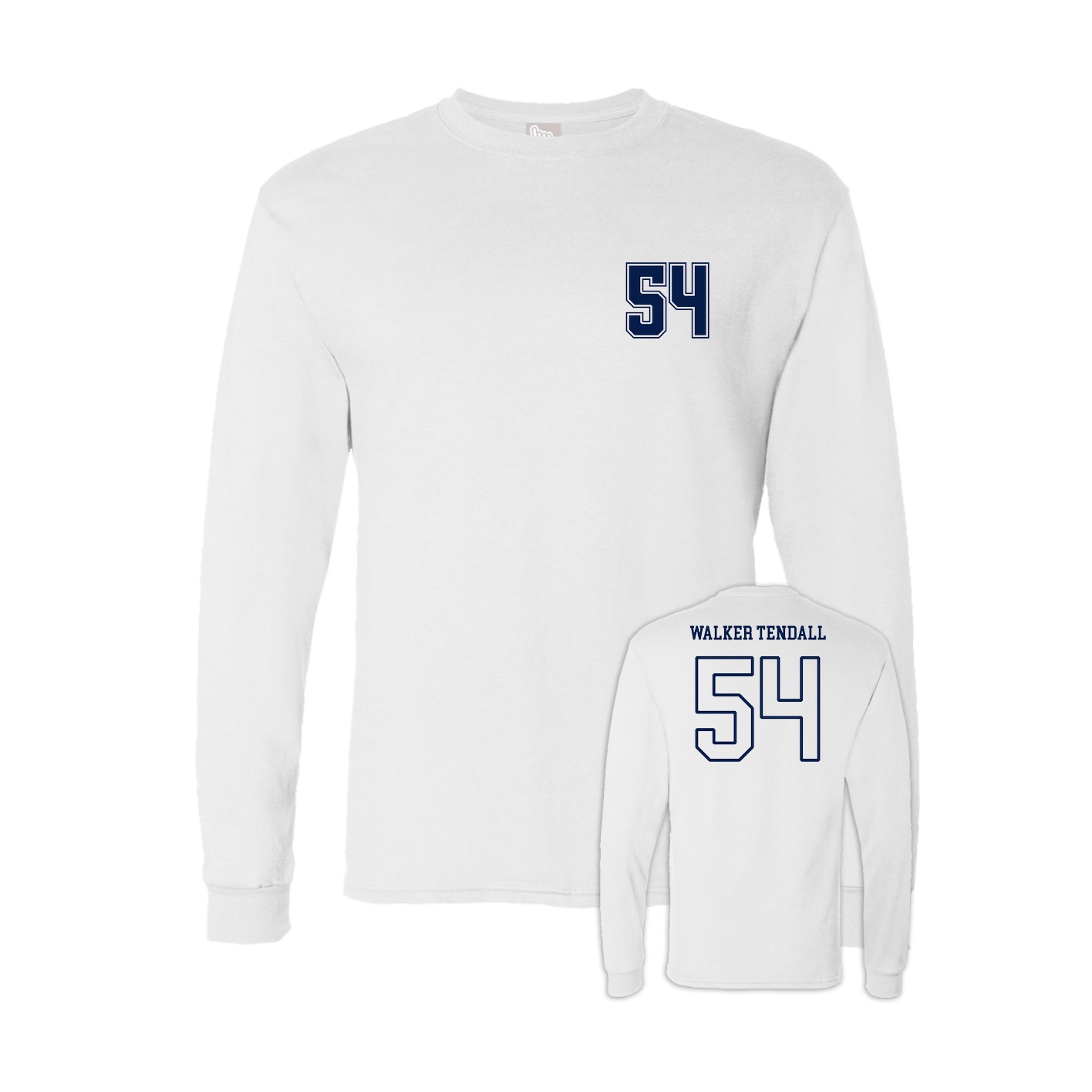 Long Sleeve Tee — Chest Back in White