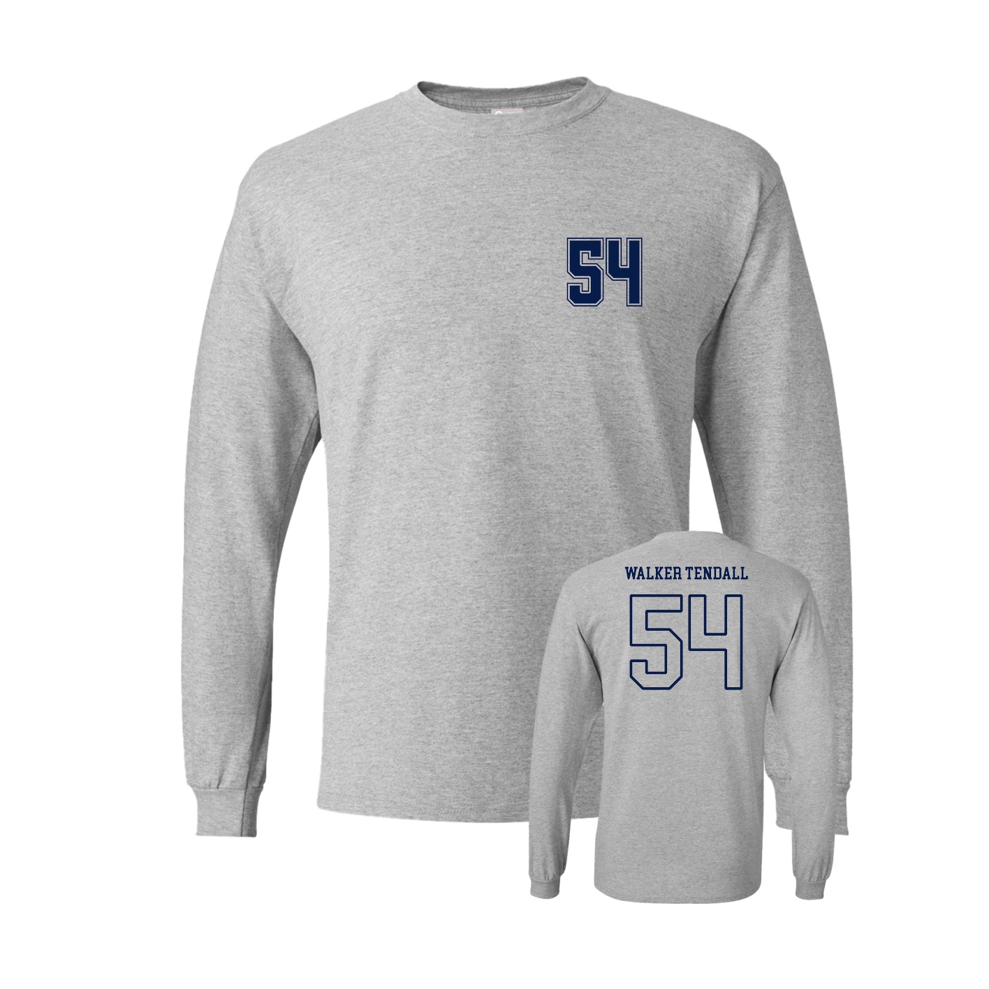 Long Sleeve Tee — Chest Back in Grey
