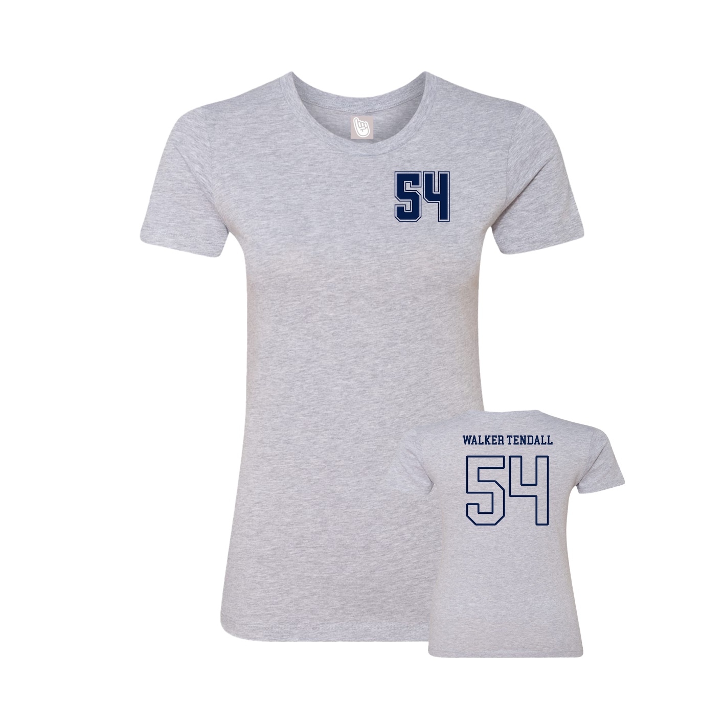 Womens Tee — Chest Back in Grey