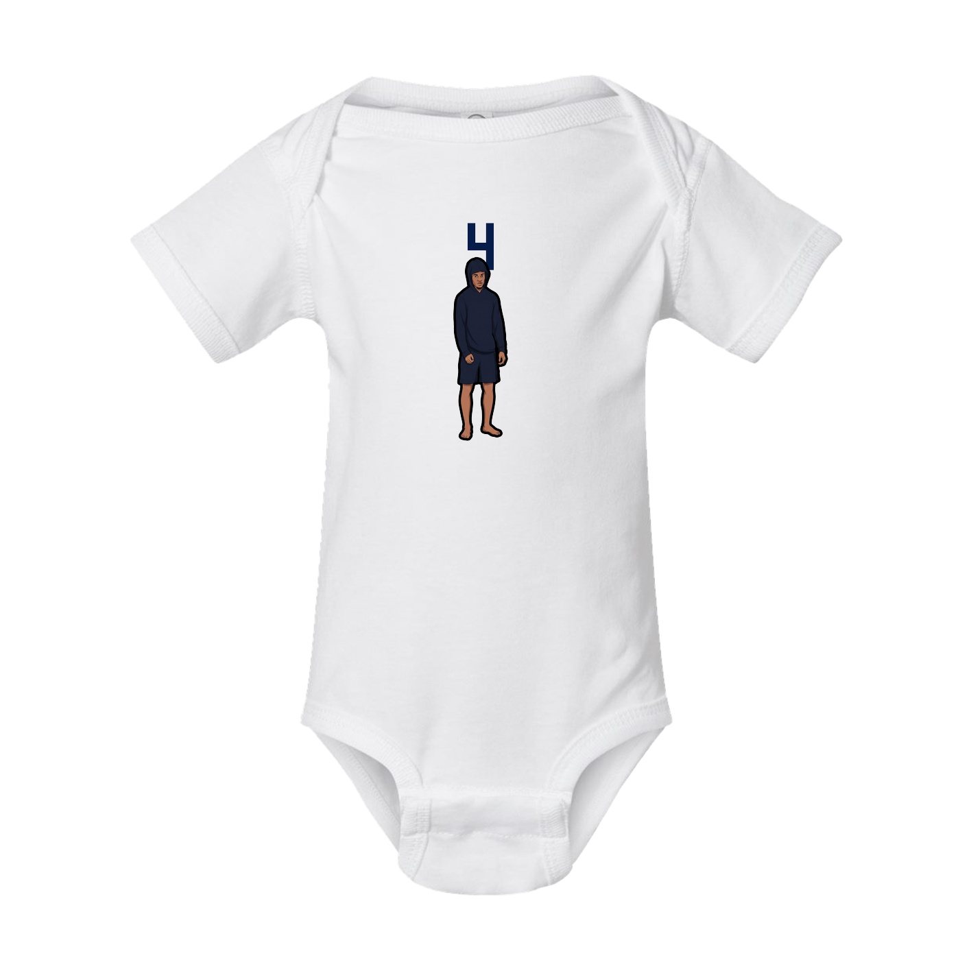Baby Onesie — Number Top in White
