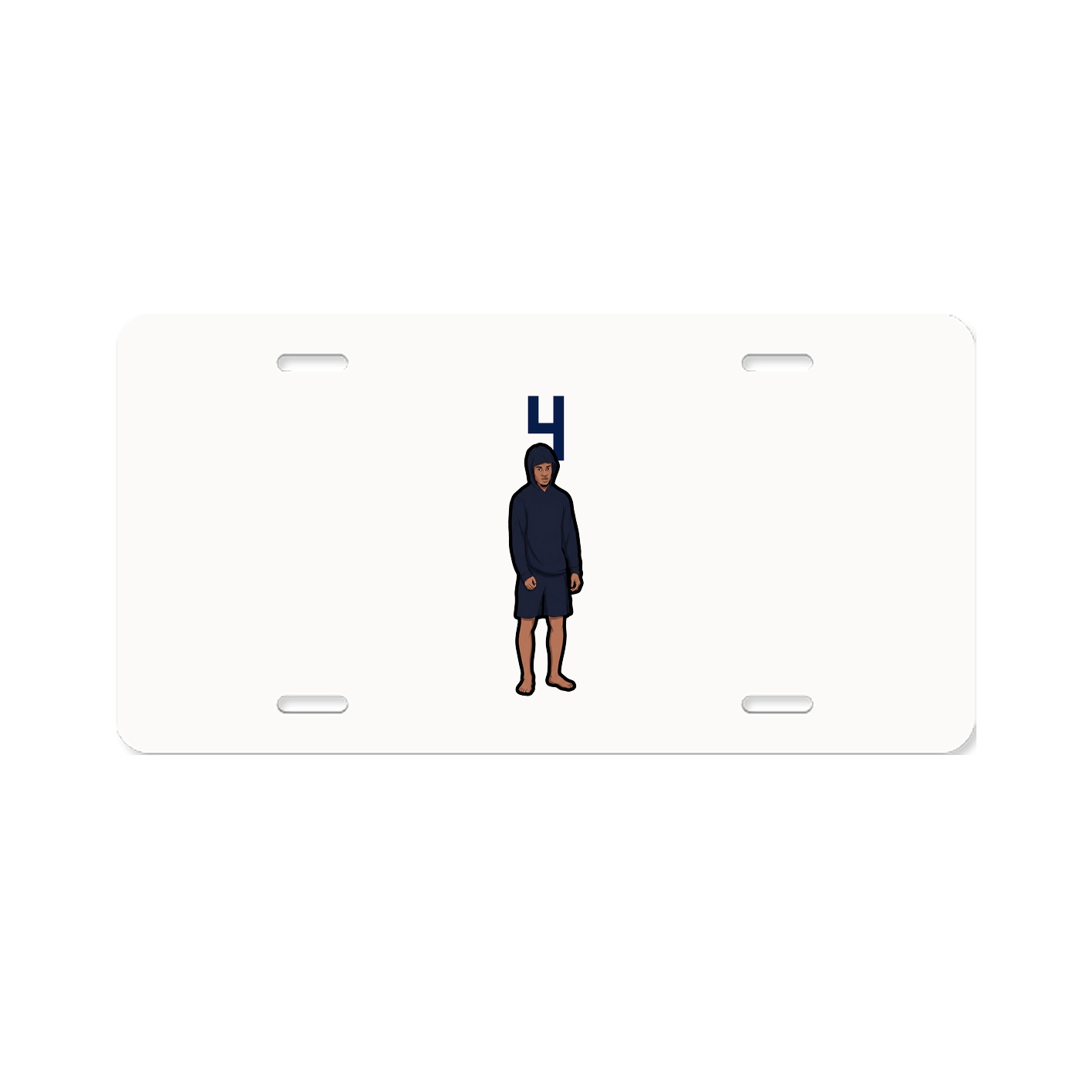 License Plate — Number Top in Classic