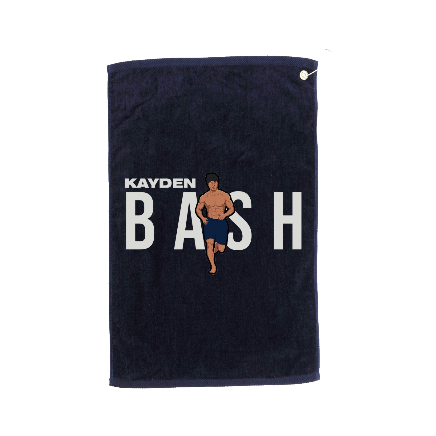 Golf Towel — Player Name in Navy
