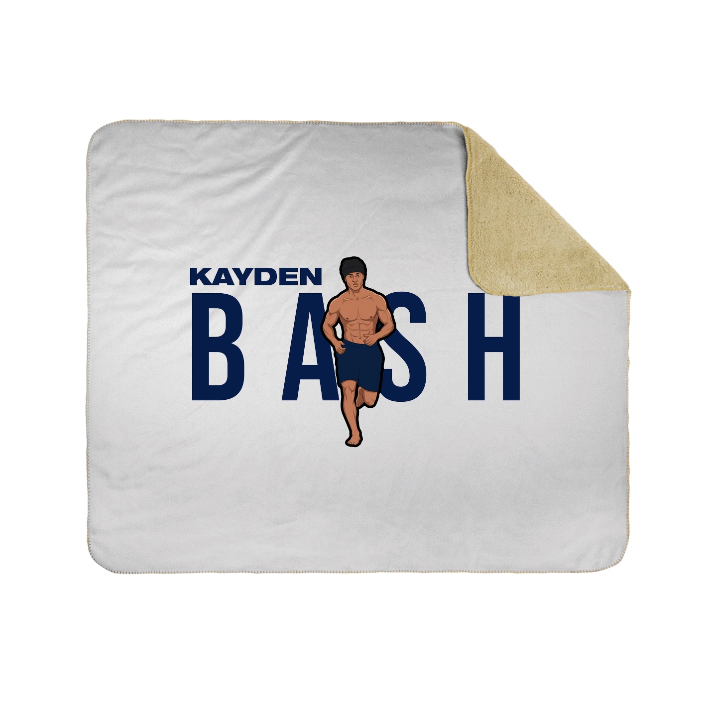 Throw Blanket — Player Name in White