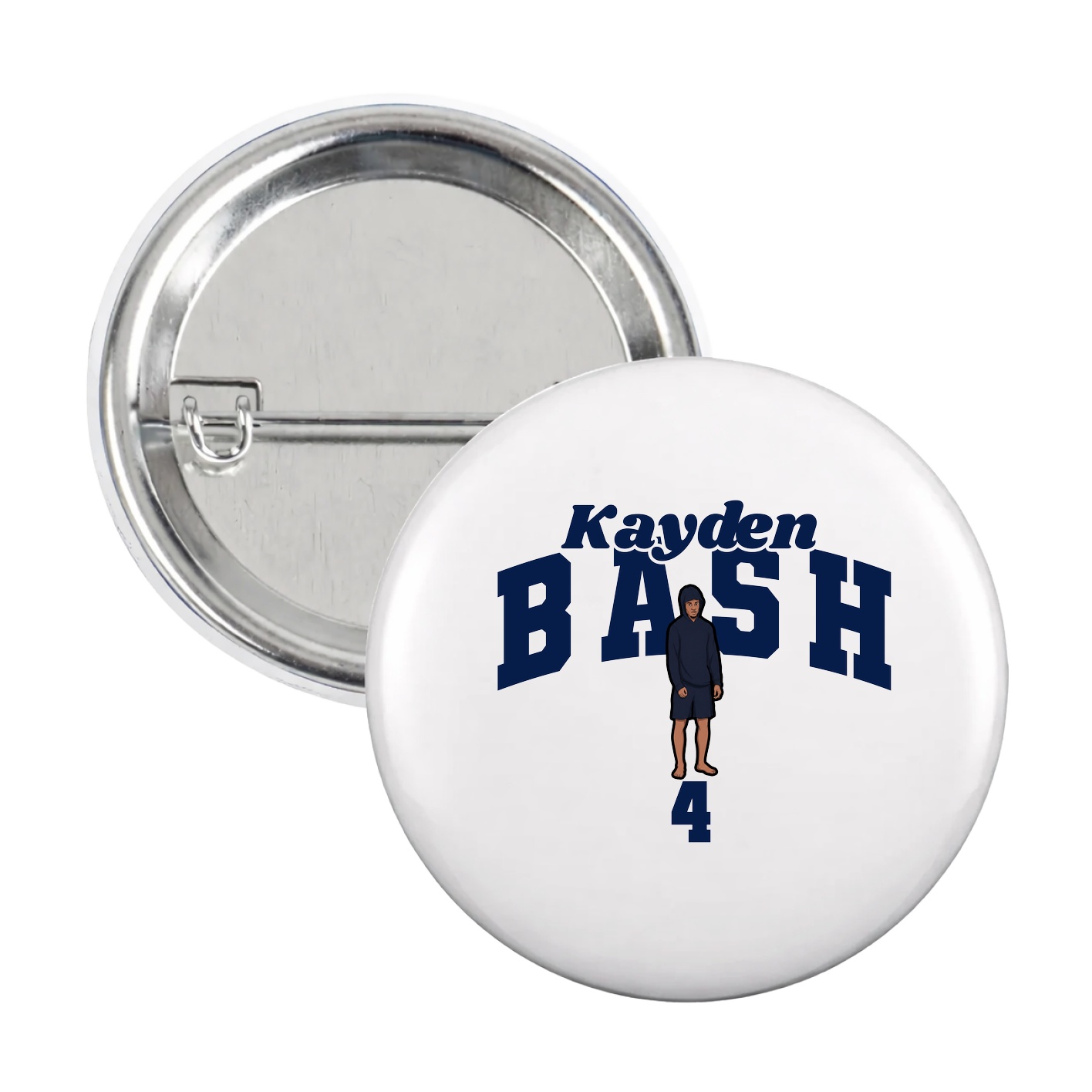 Game Day Button — Signature Arch in White