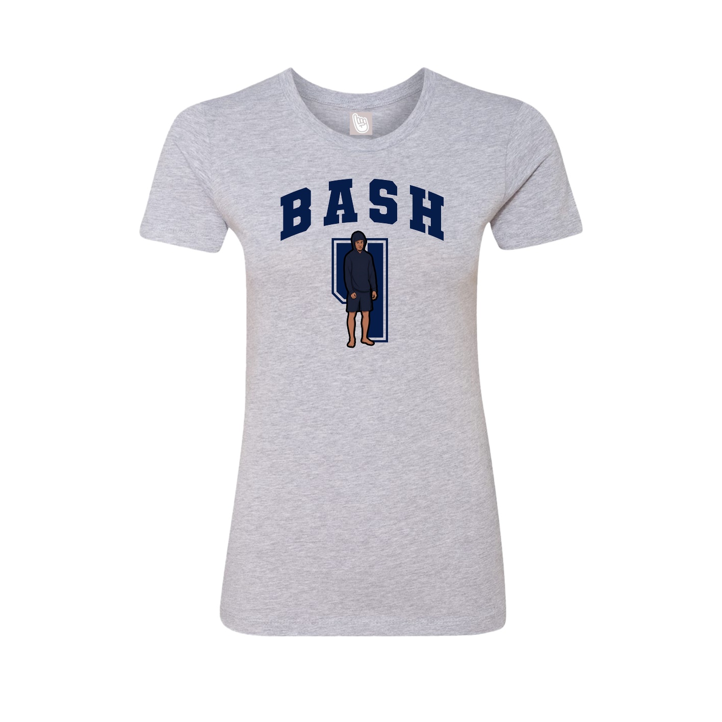 Fitted Women's Tee — Number in Grey