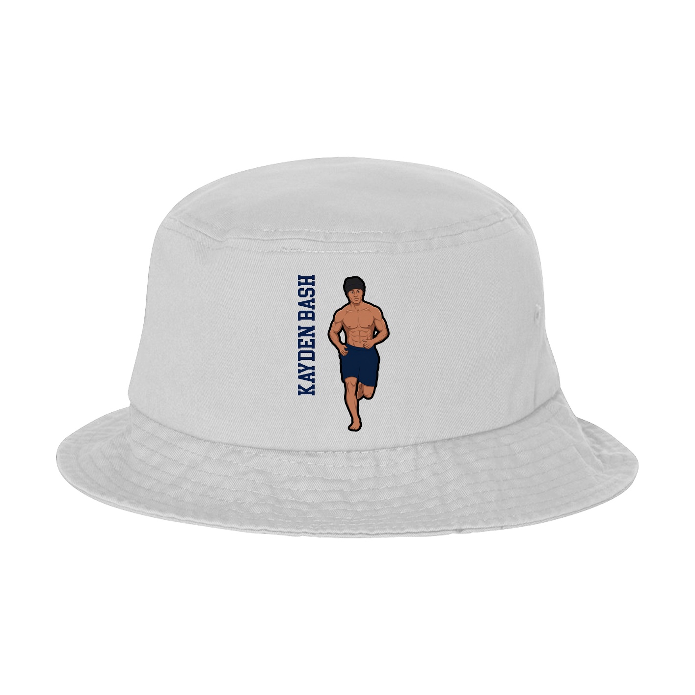 Bucket Cap — Name Vertical in White