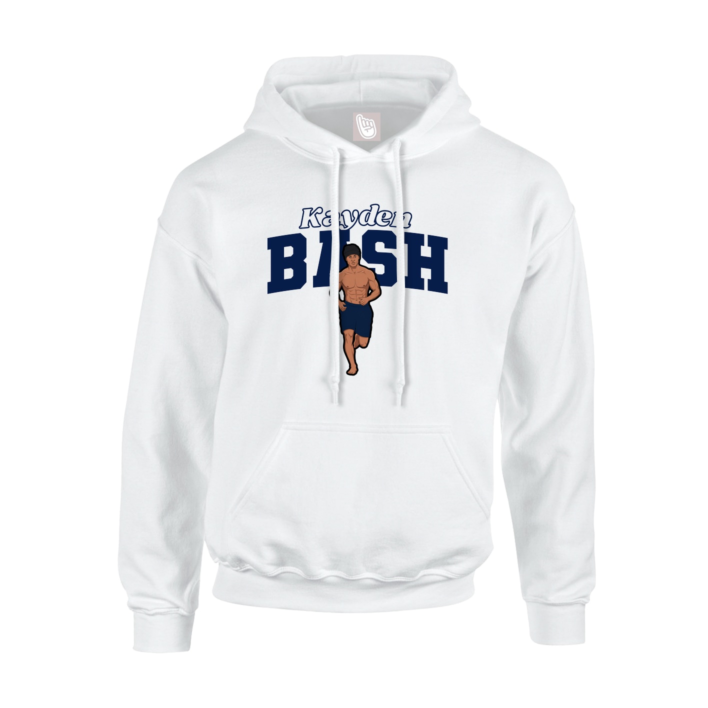 Hoodie — Name Arch in White