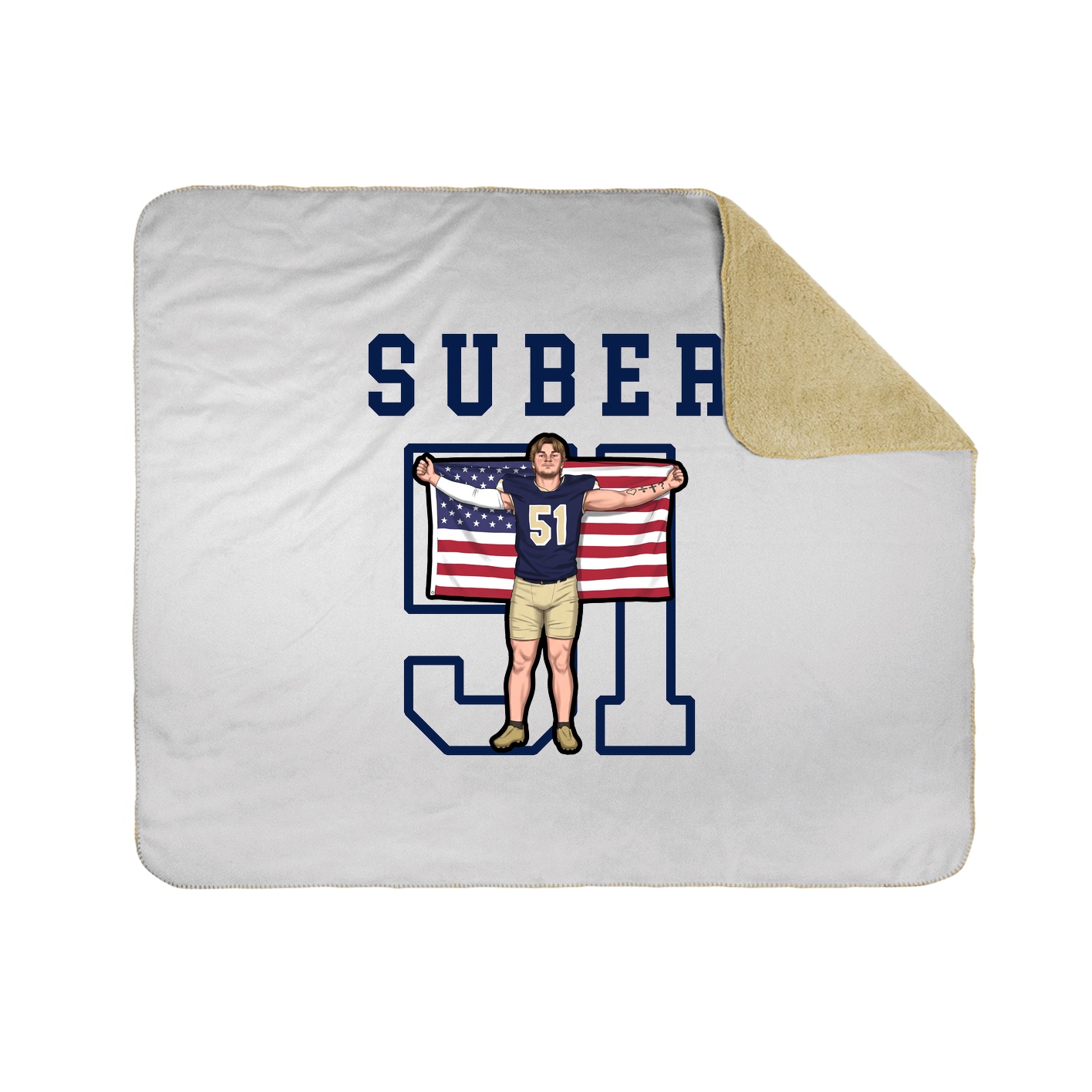 Throw Blanket — Shirsey in White