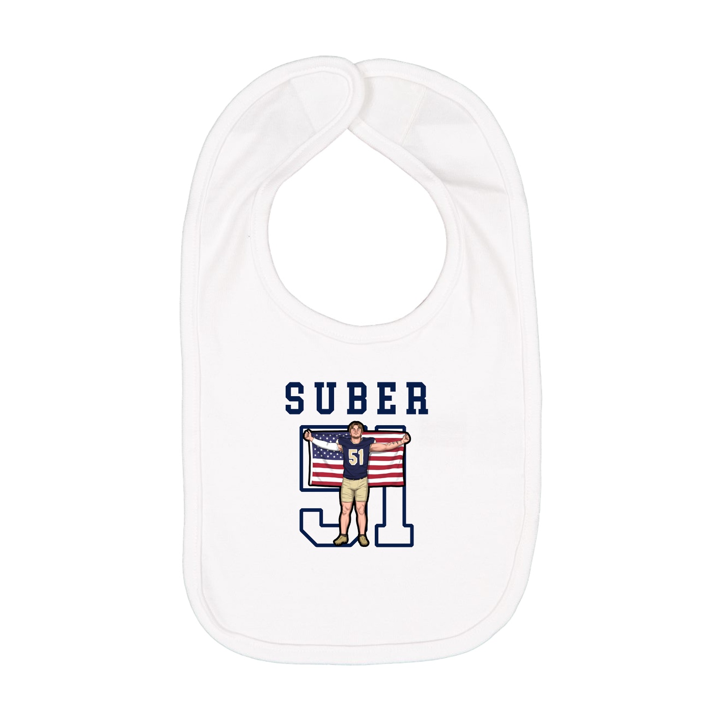Infant Bib — Shirsey in White