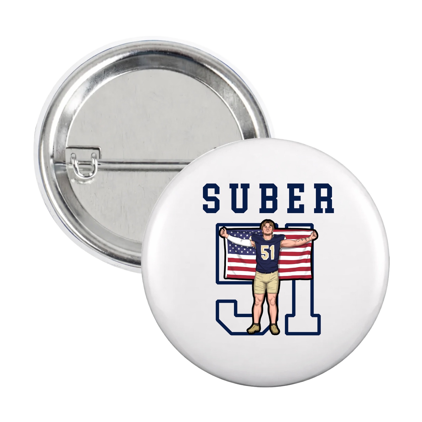 Game Day Button — Shirsey in White