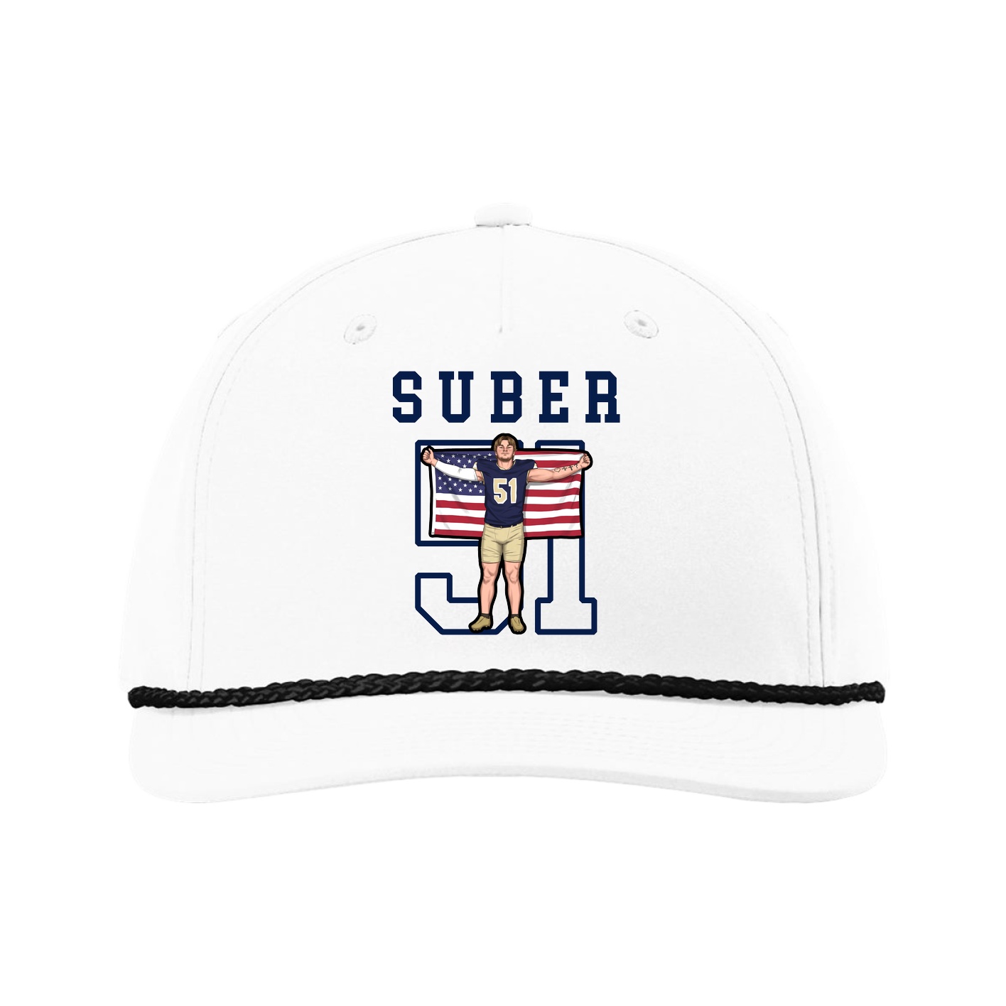Five-Panel Classic Rope Cap — Shirsey in White