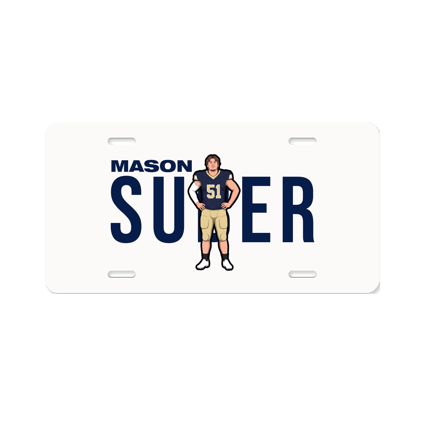 License Plate — Player Name in Classic