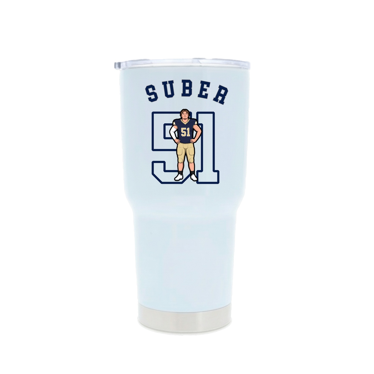 30oz Stainless Steel Tumbler — Shirsey Arch in White