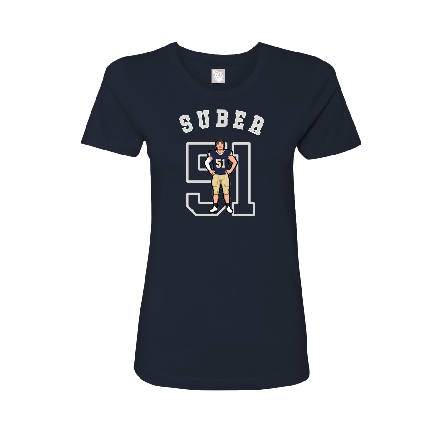 Fitted Women's Tee — Shirsey Arch in Navy