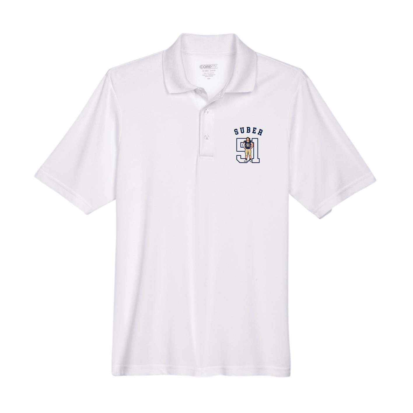 Performance Polo — Shirsey Arch in White