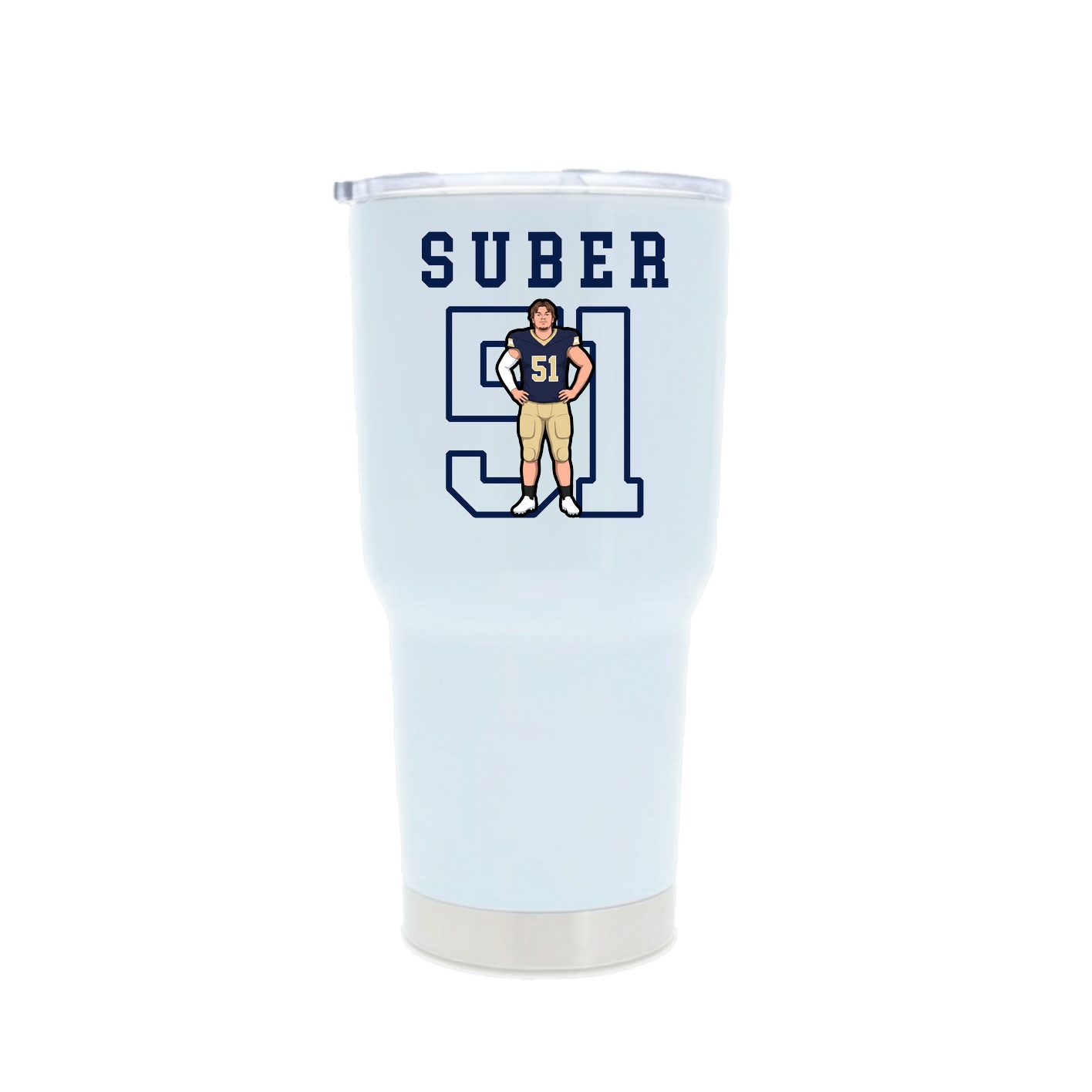 30oz Stainless Steel Tumbler — Shirsey in White