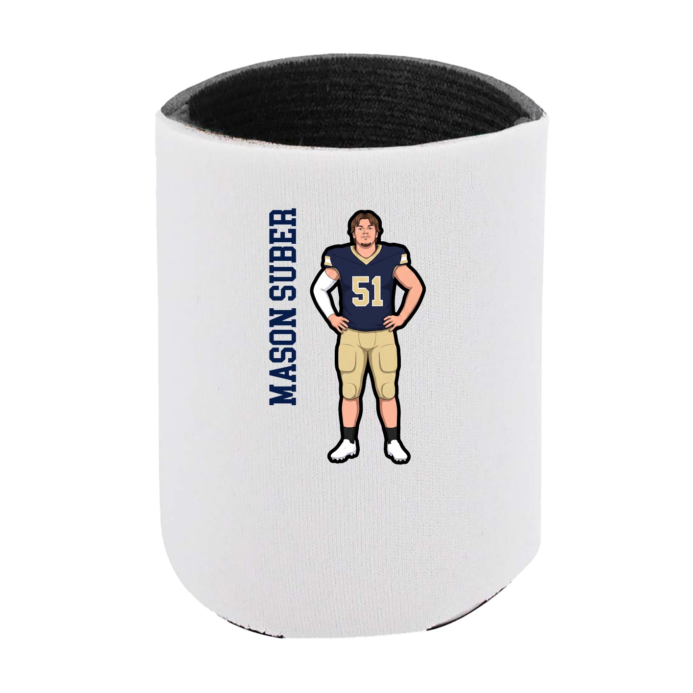 Can Holder — Name Vertical in White