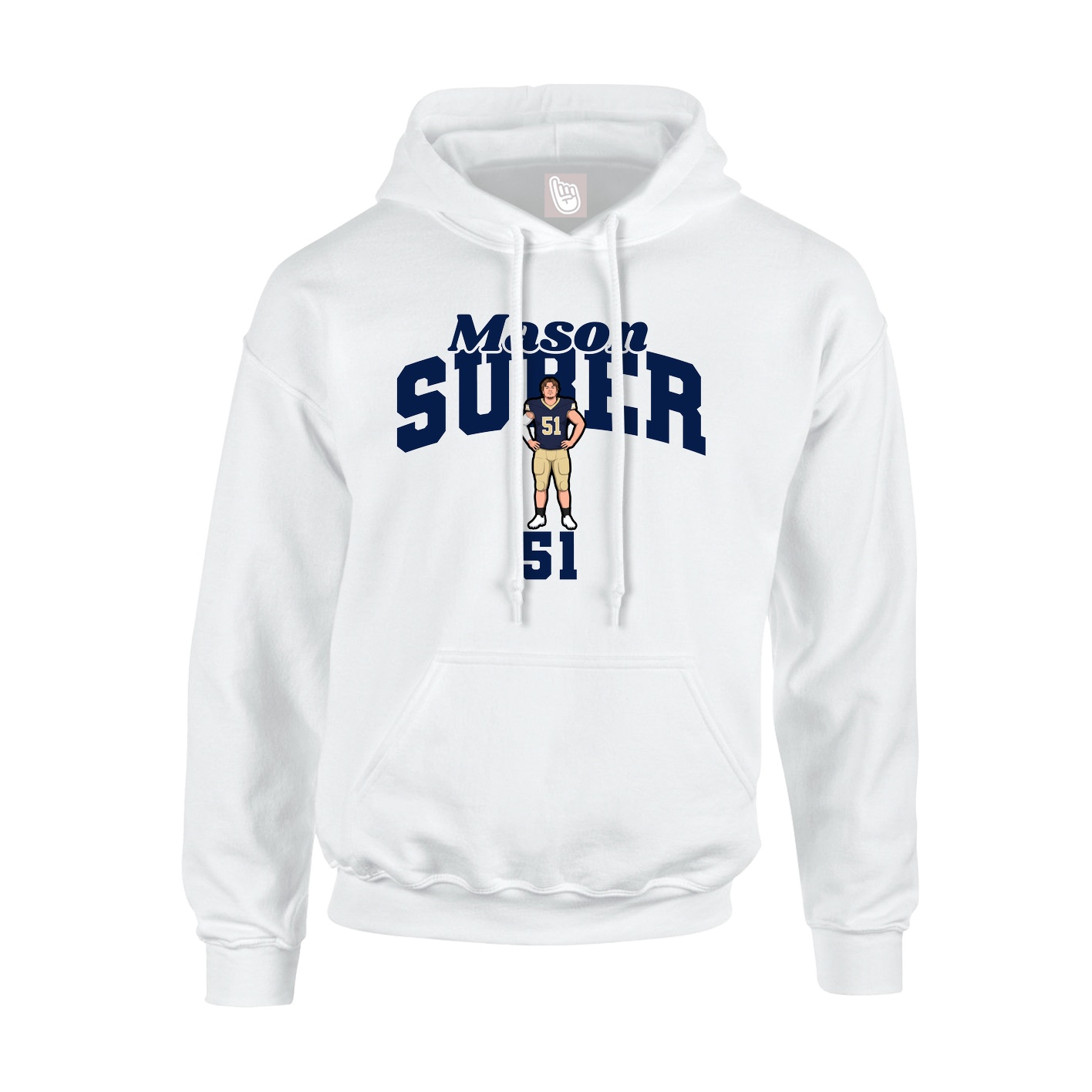 Hoodie — Signature Arch in White
