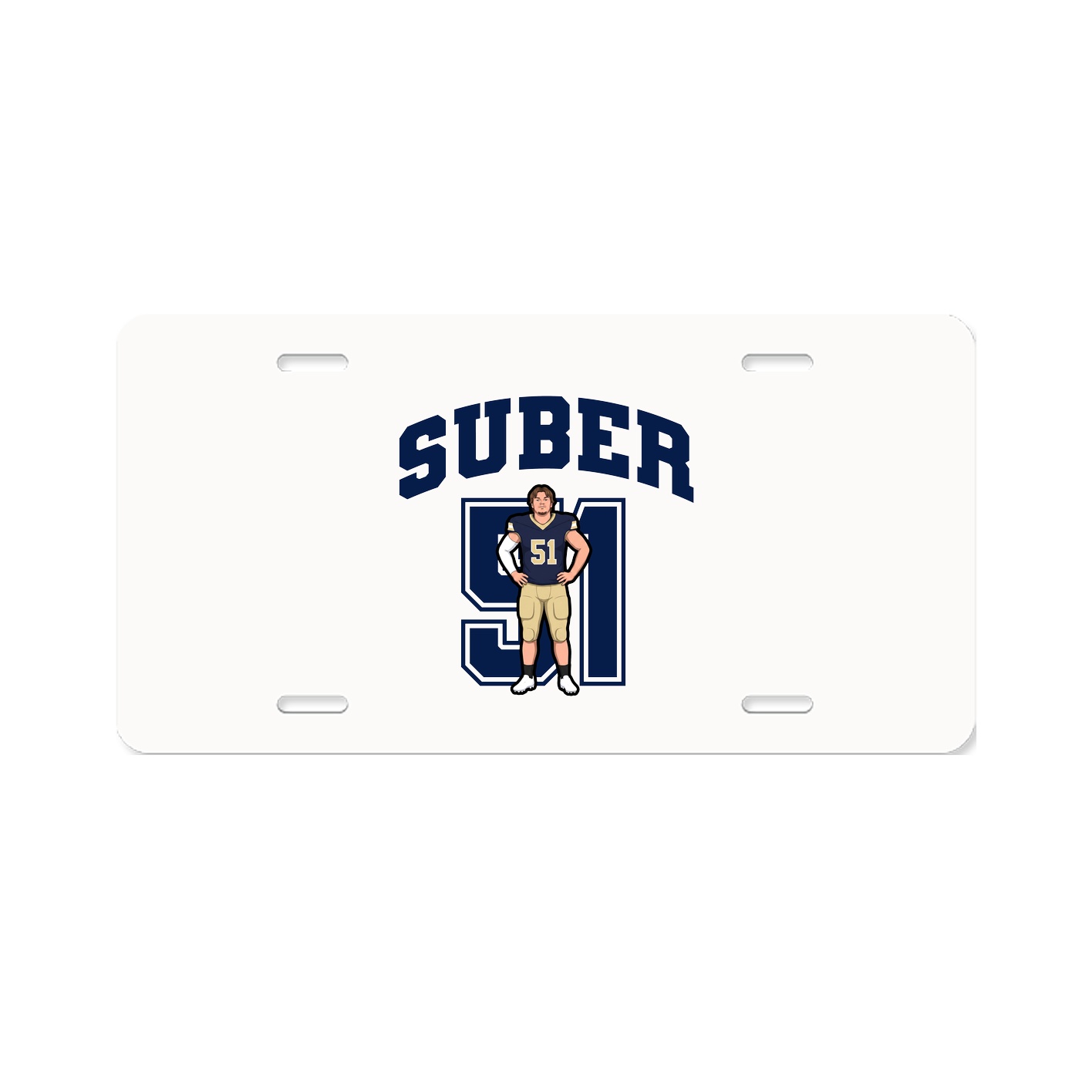 License Plate — Number in Classic