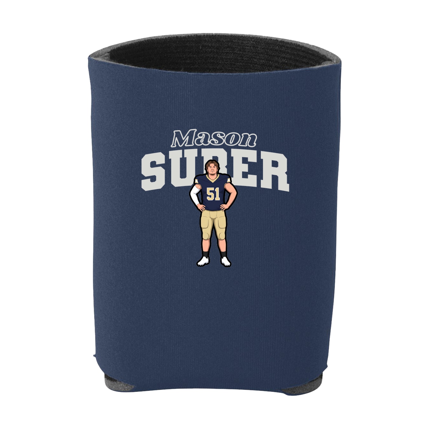 Can Holder — Name Arch in Navy