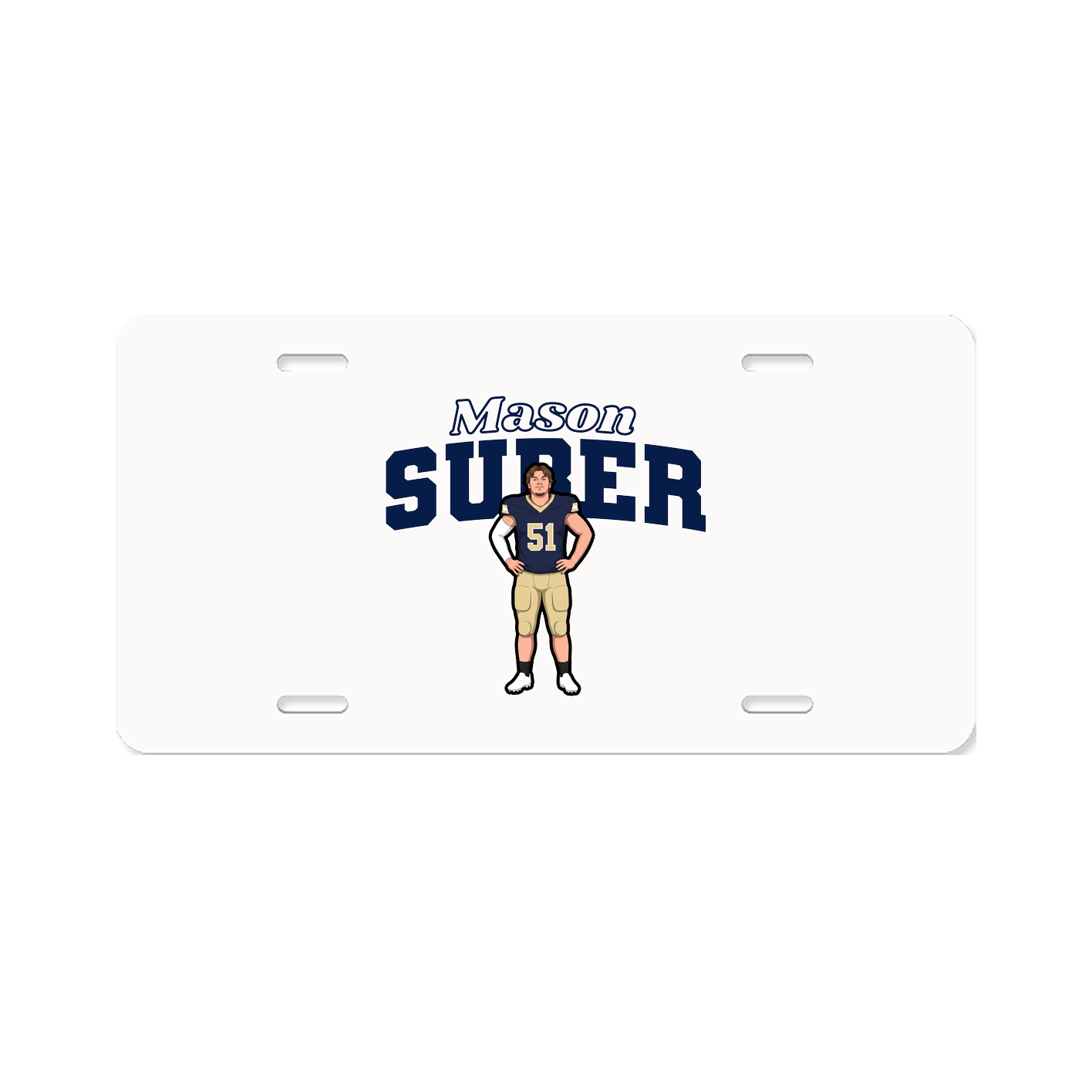 License Plate — Name Arch in Classic