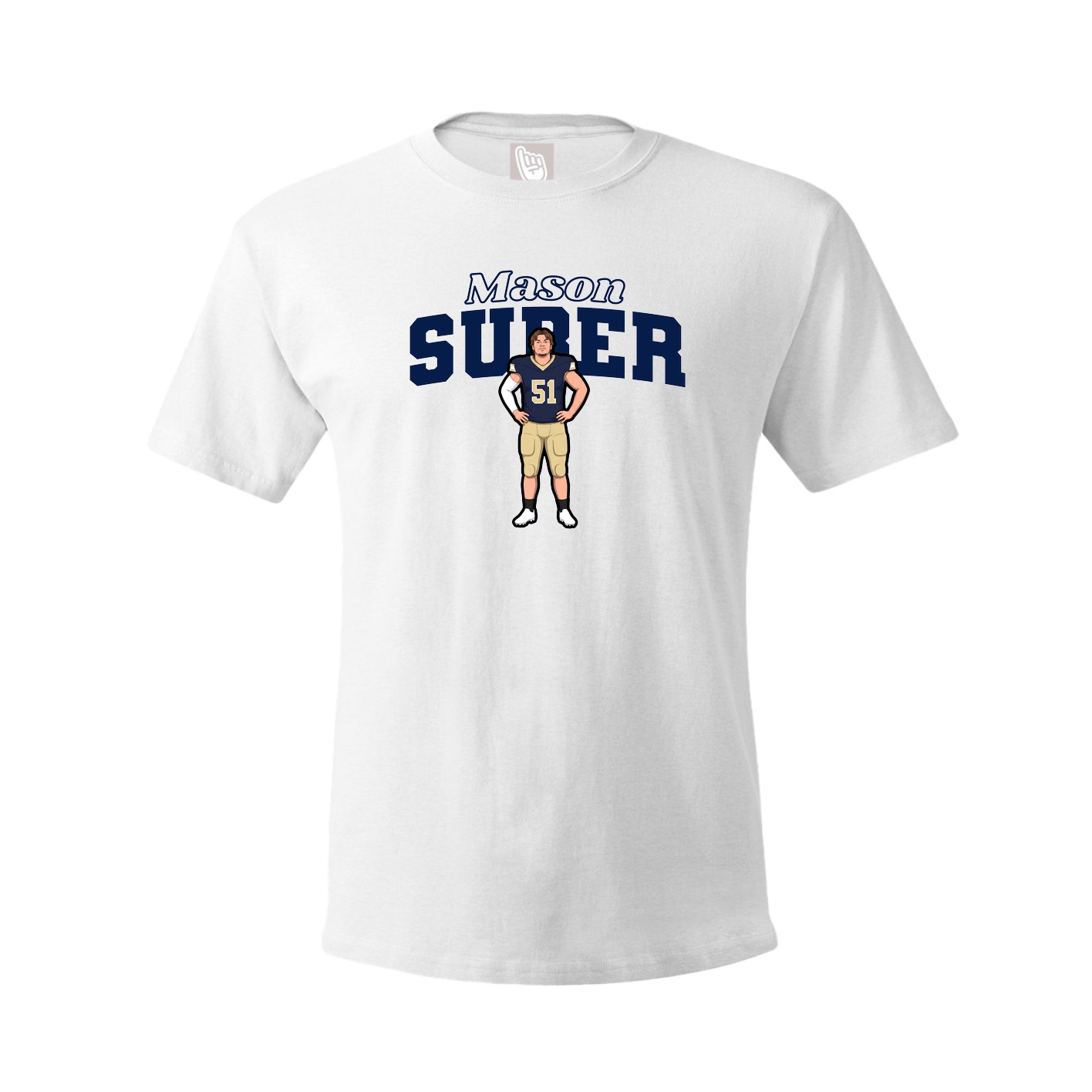Youth Tee — Name Arch in White