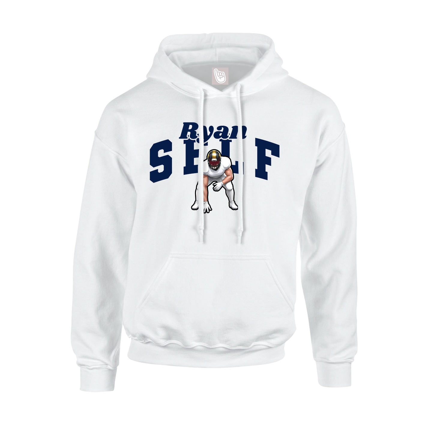 Hoodie — Signature Arch in White
