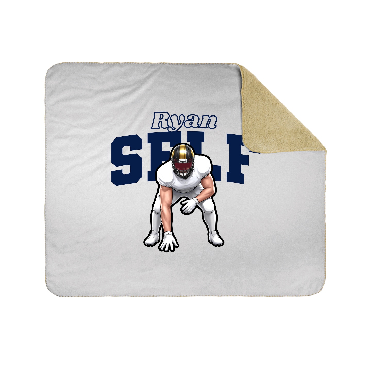 Throw Blanket — Name Arch in White