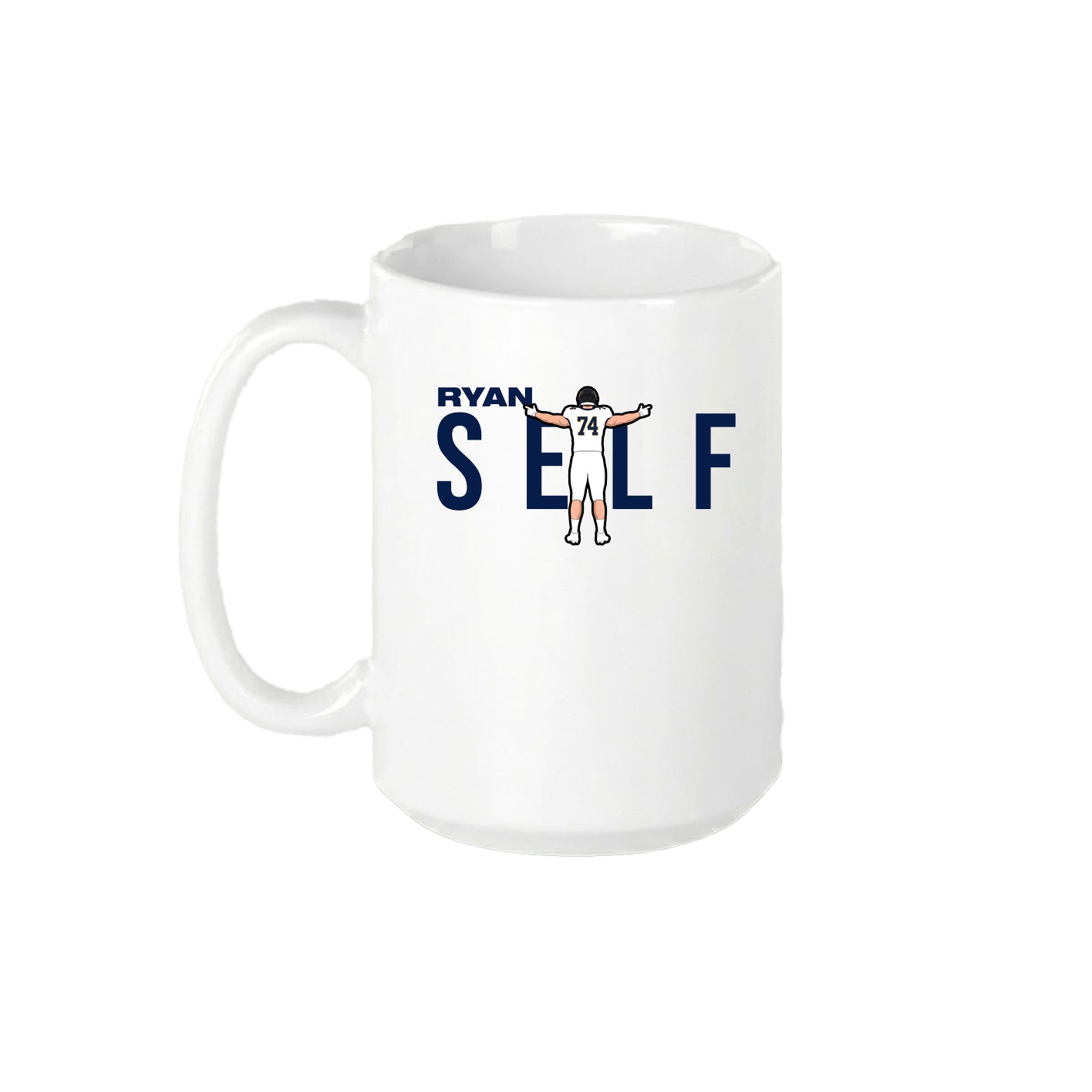15oz Coffee Mug — Player Name in White