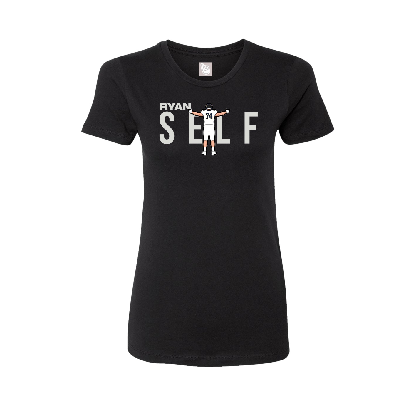 Fitted Women's Tee — Player Name in Black
