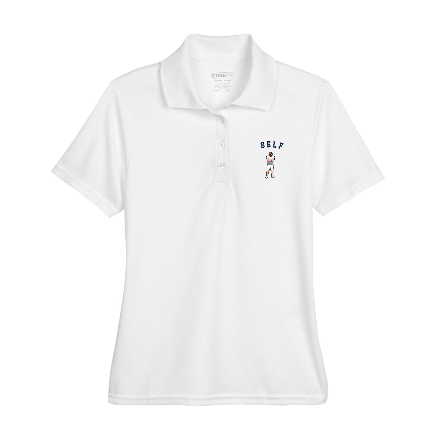 Womens Performance Polo — Shirsey Arch in White