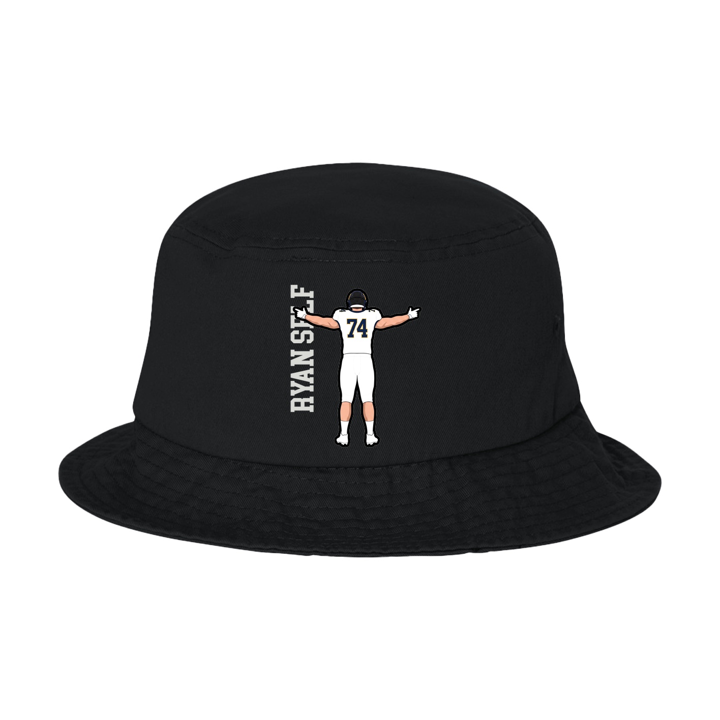 Bucket Cap — Name Vertical in Black