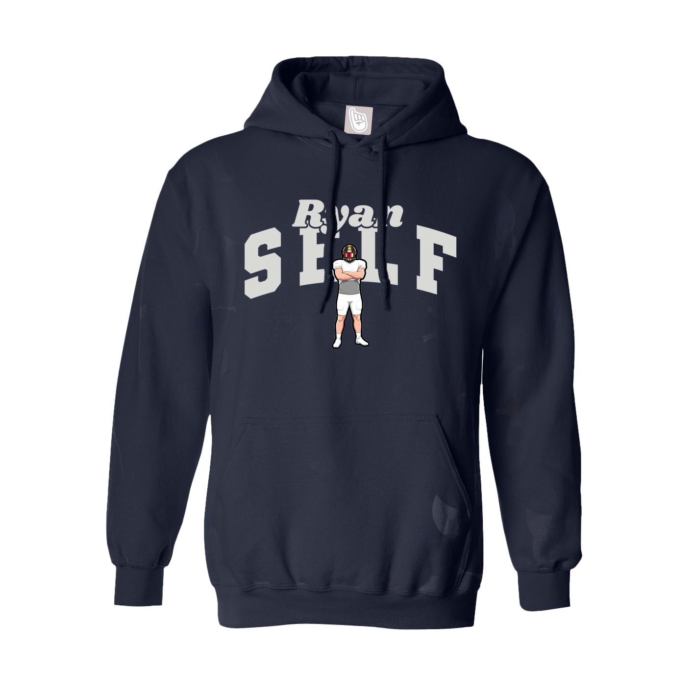Youth Hoodie — Signature Arch in Navy
