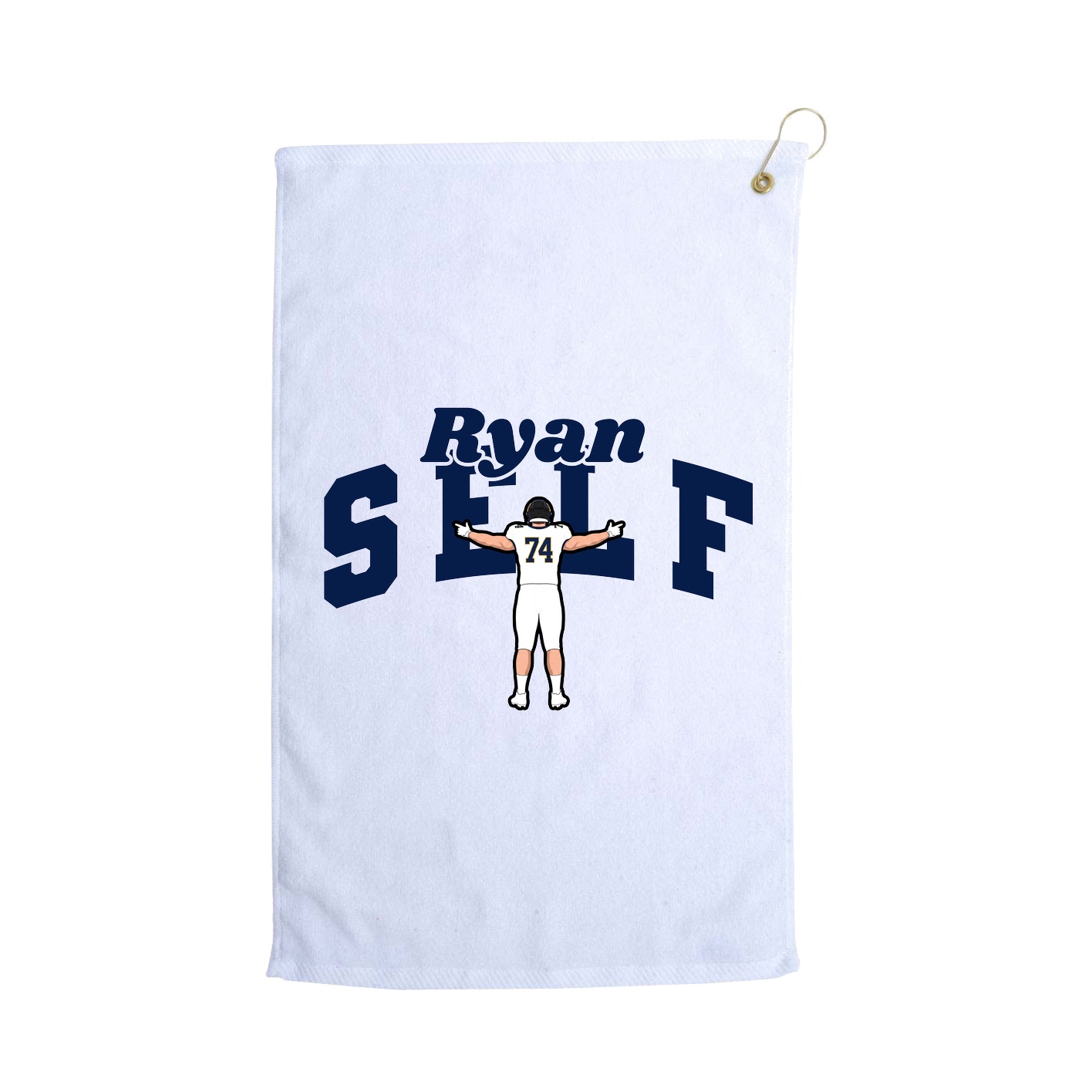 Golf Towel — Signature Arch in White