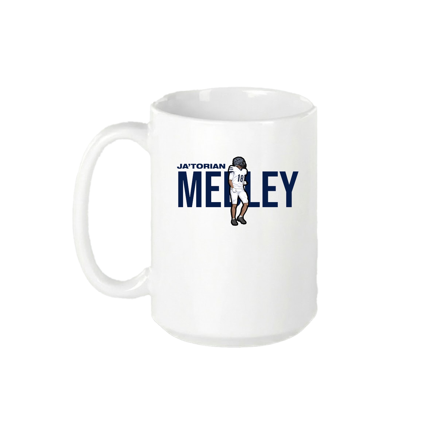 15oz Coffee Mug — Player Name in White